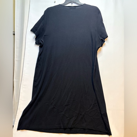 Karen Scott Black Tunic with White Embroidery - Picture 2 of 7